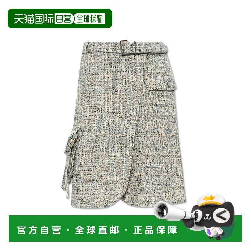 GANNI 女士半身裙 W05866961693 AW2025 花色 Tweed skirt中裙