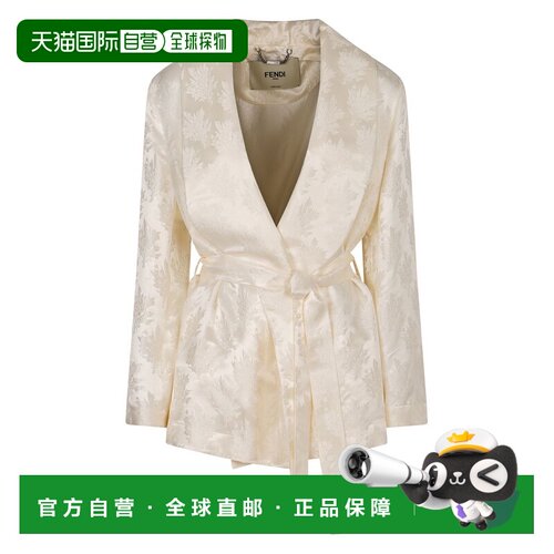 FENDI 女士西服 FJ7626AQ3GF08QQ SS2026 白色 Silk jacket