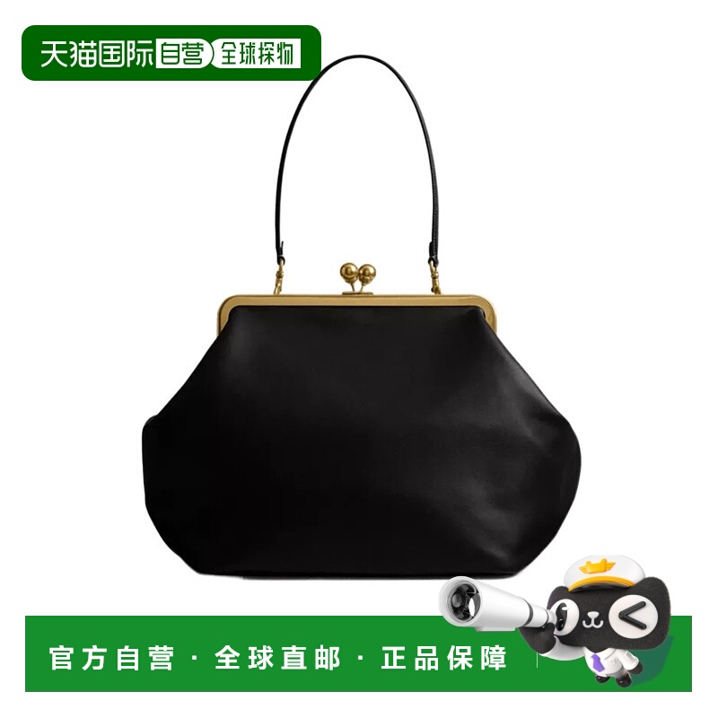 1h可退 COACH 女士手提包 CBR51B4BK SS2025 黑色 大号 Kisslock