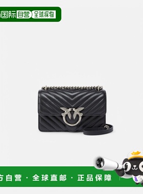 PINKO 女士单肩包 251100074A0GKZ99O SS2025 黑色 PINKO LOVE ON