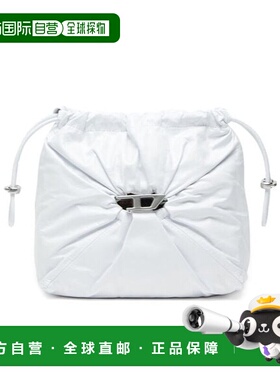 DIESEL 女士斜挎包 X10325P1003T1003 SS2025 白色 SCRUNCH-D 水