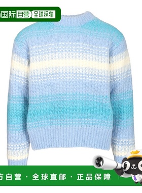 KENZO 男士针织衫 FF65PU7653CG63 AW2025 浅蓝色 Striped Alpaca