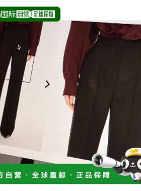 MAX MARA 女士休闲裤 UCCIO002 AW2024 黑色 Black wool pants