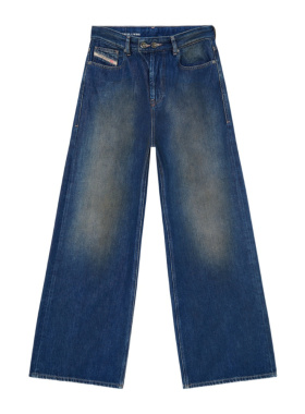 DIESEL 女士牛仔裤 A2340509P4701 AW2026 蓝色 低腰宽松牛仔裤