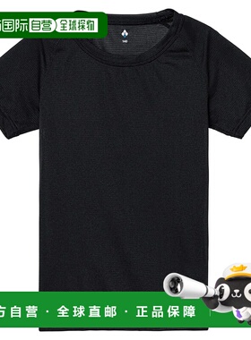 1h可退 mont-bell 男童T恤 1107799BK CO 黑色 ZEO-LINE Cool Mes