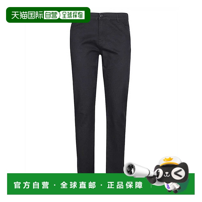 Armani阿玛尼女士牛仔裤黑色棉质休闲直筒直筒裤3H2J23DXIZ