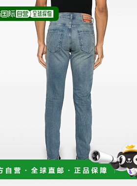 DIESEL 男士牛仔裤 A035580BMBW01 SS2025 蓝色 腰带环牛仔裤