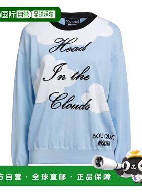 1h可退 潮奢 moschino 女士 毛衣 blue蓝色 舒适时尚