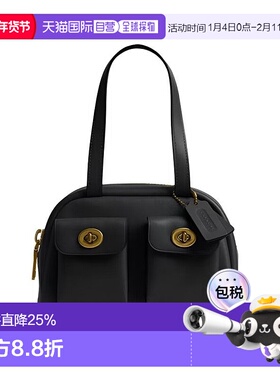 COACH蔲驰 Twin Turnlock 20 金属五金件设计牛皮 单肩包 小号 女