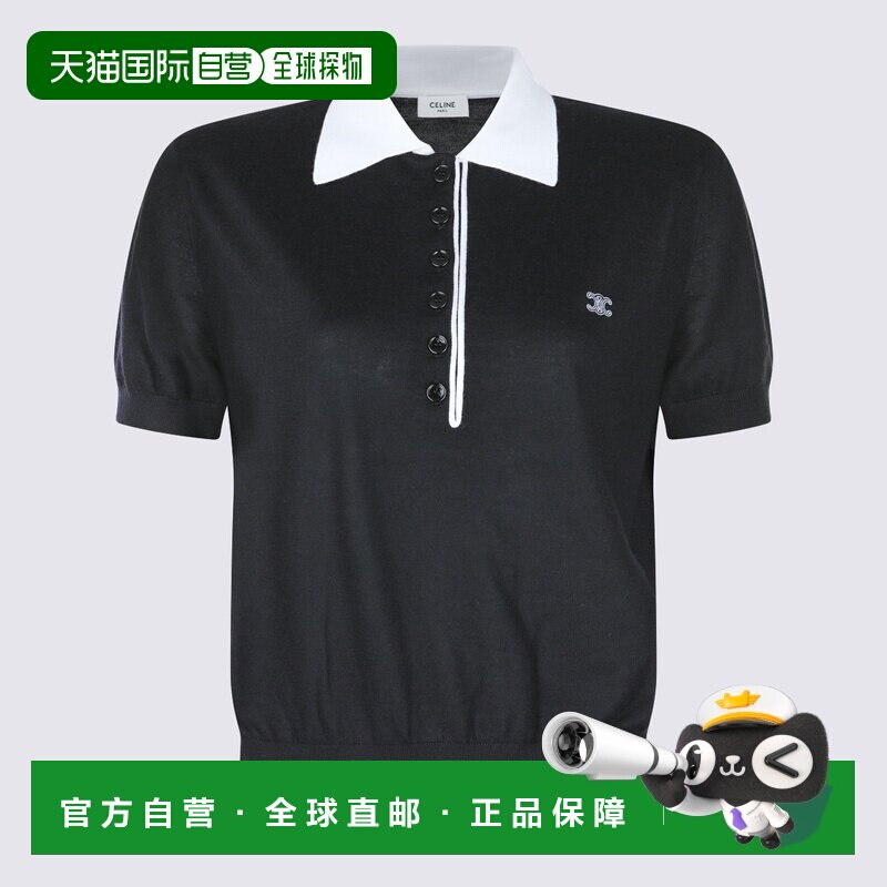 1h可退 CELINE 女士POLO衫 RY0LZ0W2738OF短袖上衣女装
