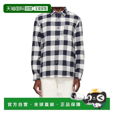 1h可退 A.P.C. 男士衬衫 COGZXH02396IAK AW2024 灰色 格纹长袖衬