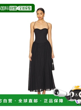 潮奢 Bardot 女士 Estie 棉质长款连衣裙 59786DB