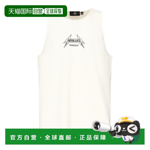 Represent 男士T恤 MLM4380072 SS2025 白色 圆领背支付后1h可退