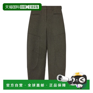女士休闲裤 腰带袢休闲裤 W0758809 军绿色 AW2025 GANNI