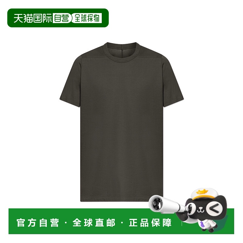 1h可退 RICK OWENS 男士T恤 RU02E1265JA25 AW2025 军绿色短袖