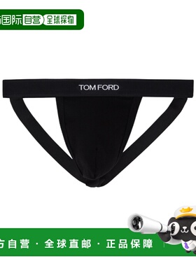 TOM FORD 男士内裤 T4LC6104BLACK SS2025 黑色 徽标腰边内裤