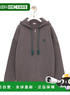 LOEWE 男士卫衣 H526Y25X871140 AW2025 灰色 拉链连帽衫