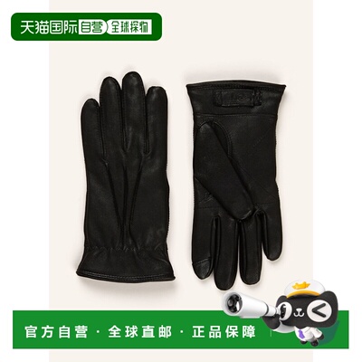 UGG 男士手套 100162450113000 CO 黑色 Leather gloves 3 POINT