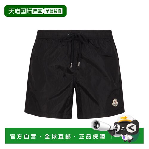MONCLER 男士短裤 912C0000453326999 SS2026 黑色休闲裤