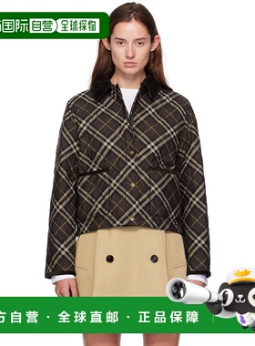 1h可退 潮奢 Burberry 巴宝莉 女士 棕色 & 灰色 Oldham 夹克 811