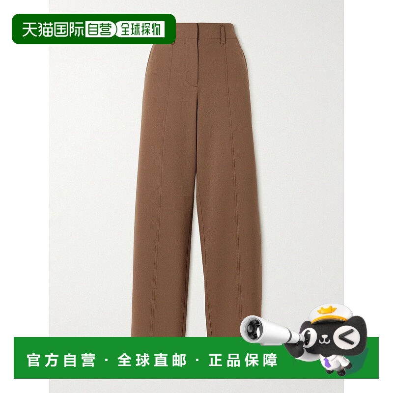 1h可退 潮奢 ULLA JOHNSON 女士 Ames barrel-leg 褶裥斜纹布长裤