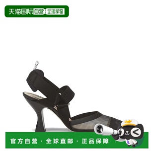 FENDI 女士高跟鞋 8J6851A8UG00 CO 黑色 Fendi Hummingbird Leat