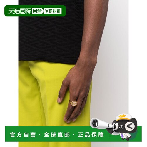 1h可退 VERSACE 男士戒指 DG57285DJMR4J620 SS2024 黄色 MEDUSA