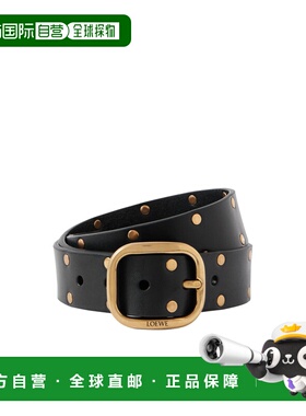 LOEWE 女士腰带 ER15Z20X041206 SS2026 黑色 徽标腰带皮带