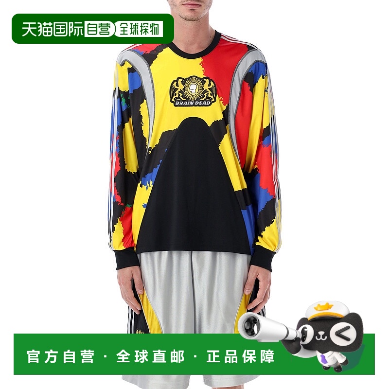 1h可退 潮奢 Adidas 男士 x Brain Dead 多色长袖T恤 JY7958BLACK