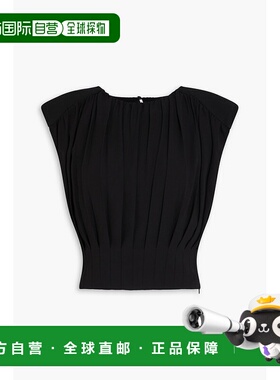 1h可退 潮奢 Simkhai 女士 Matilda 短款绉纱上衣 4242237HBLACK