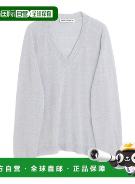OUR LEGACY 男士针织毛衣 M2253RB SS2025 V领 长袖白色针织衫
