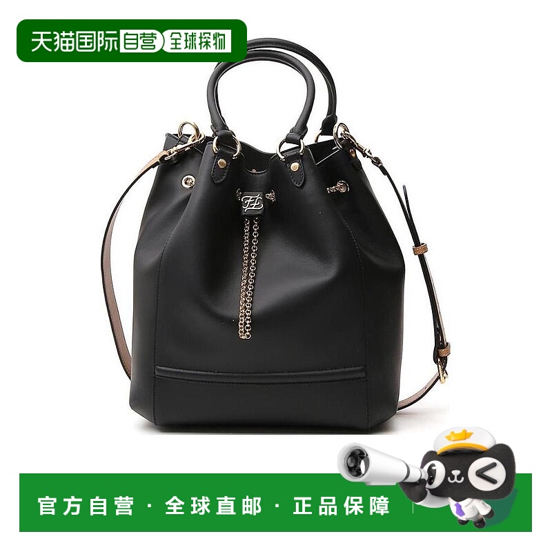 1h可退 FENDI 女士手提包 8BT322AAJ1F1A3D AW2023 黑色 水桶手提