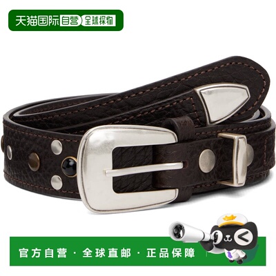 1h可退 潮奢 Lemaire 男士 棕色 Western Studs 30 腰带 BE0002LL