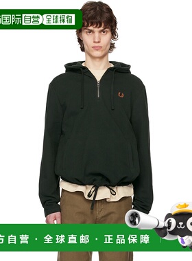 1h可退 潮奢 Fred Perry 弗莱德.派瑞 男士 绿色 Smock 连帽衫 M8