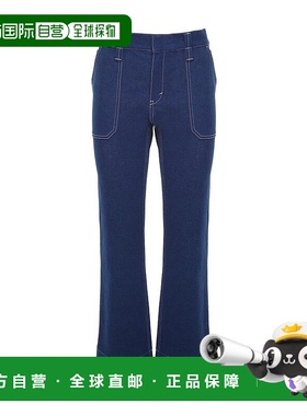 CHLOÉ 女士牛仔裤 C18UDP0115248N SS2026 蓝色 拼色缝线直筒牛仔