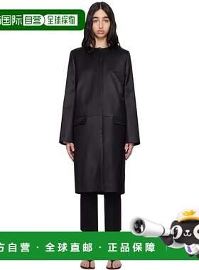 1h可退 潮奢 TOTÊME 女士 黑色 Chintz 大衣 252WRO0208FB0390