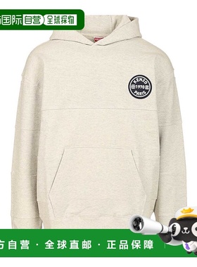 KENZO 男士卫衣 FF65HO4504MC93A AW2025 灰色 'KENZO CITY' 刺绣