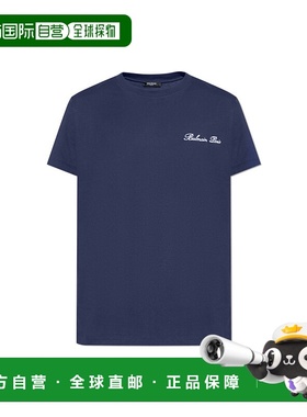 BALMAIN 男士T恤 FH1EG000BC68SIV AW2025 蓝色 T-shirt with emb