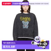 A1060 甘尼 潮奢 1h可退 Vintage GANNI 灰色 套头衫 女士 Wash
