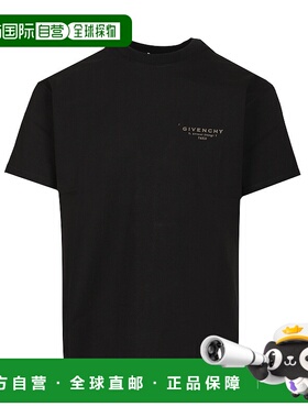 GIVENCHY 男士T恤 BM71NK3YRV001 AW2025 黑色短袖T恤 圆领男装