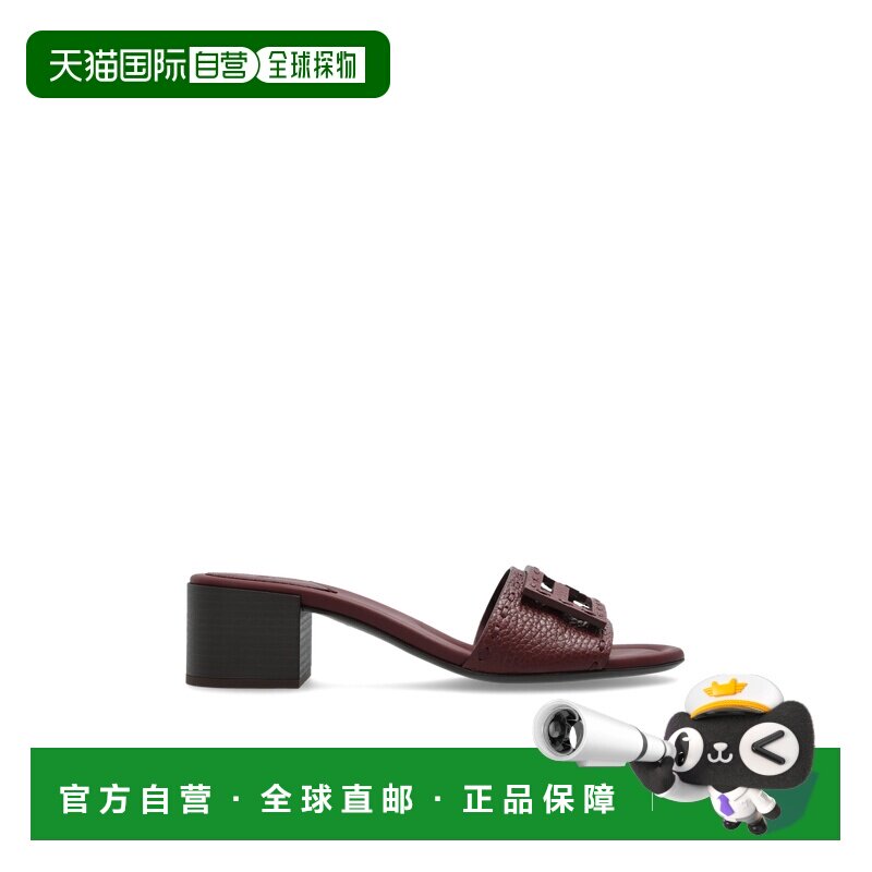 FENDI 女士凉鞋 8R8862AQY2F1TZ9 SS2026 酒红色 Baguette 宽边凉