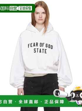 1h可退 潮奢 Essentials 女士 白色 Fleece Raglan 连帽衫 192SP2