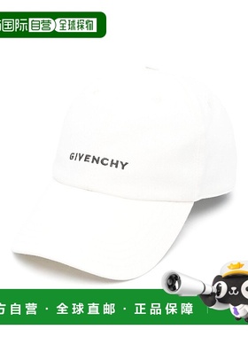GIVENCHY 男士帽子 BPZ022P0JV100 SS2025 白色 CURVED CAP W/LOG