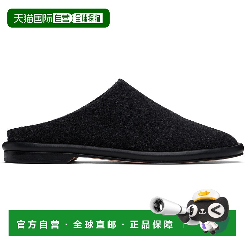 1h可退 潮奢 Lauren Manoogian 女士 黑色穆勒鞋 AW24S2236L115