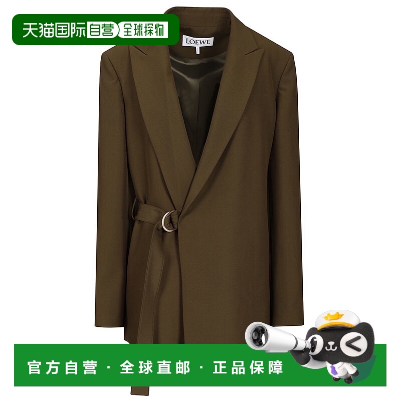 LOEWE 女士外套 S359Y03XAE4160 SS2026 绿色 DRAPED JACKET