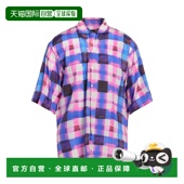 潮奢 舒适时尚 Dsquared2 男士 1h可退 pink粉色 二次方 格纹衬衫