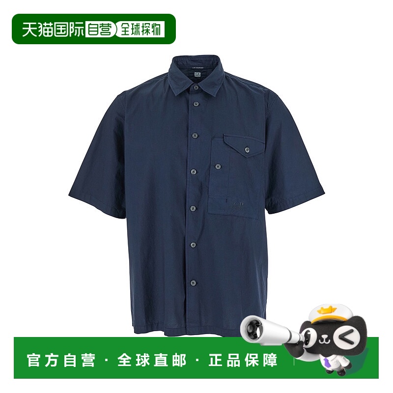 1h可退 潮奢 C.P. Company 男士 CP經典領口刺繡公司襯衫 18CMSH2