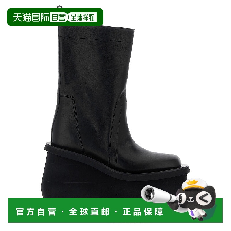 1h可退 RICK OWENS 男士雪地靴 RR02E1883LOO09 AW2025 黑色
