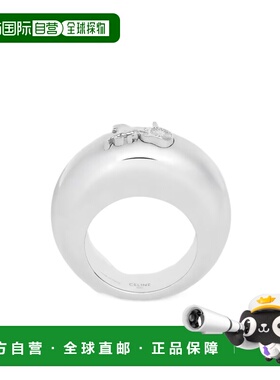 CELINE 女士戒指 B105C6BRA36SI SS2026 银色 徽标戒指