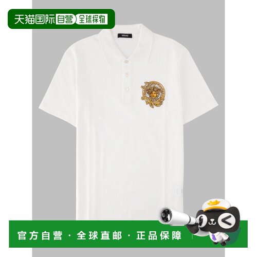VERSACE 男士T恤 10139061A167391W000 范思哲SS2026白色短袖